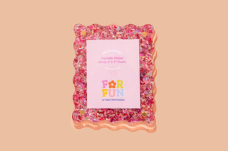 FOR FUN - Acrylic Magnetic Frames - Assorted Colors: Pink Confetti