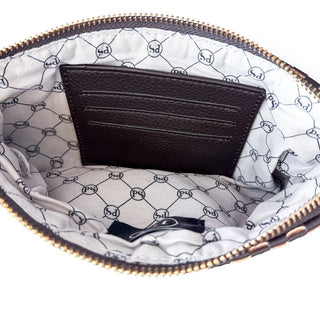 Emma Woven Clutch Wristlet: Black