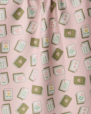 Pink Flower Tiles:  Geometry Kitchen Tea Towel