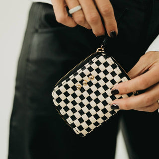 Wynona Woven Wallet: Brown