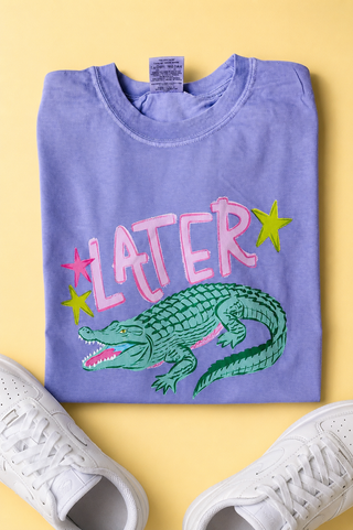 Later Gator Purple Tee Shirt - Comfort Colors
